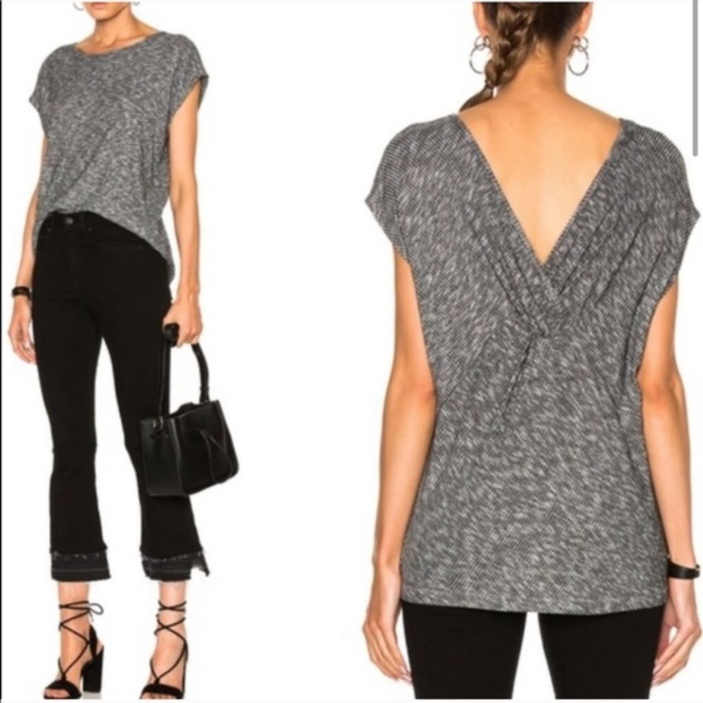 Rag & Bone Ribbed Cross Back Tee - image 1